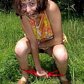 My marvelous neighbour peeing at the park.